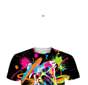Camiseta de Hombre de Poliéster Sin Tejer, Sublimación, Diseño Sólido, Manga Corta, Corte Regular, Transpirable, Cuello Redondo, Tela de Lona - Product Image 2