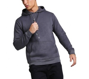 Hombres personalizable 100% algodón impreso Logo bordado cuello redondo de punto de talla grande sudaderas con capucha de manga larga impermeable para el invierno - Product Image 1