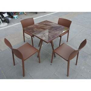 Mesa Cuadrada de Plástico con Tablero de Loseta - Una Mesa de Plástico Perfecta para una Fiesta de Té en el Jardín al Aire Libre - Product Image 5