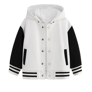 Chaqueta Deportiva de Béisbol Unisex para Niños, 100% Algodón, con Capucha, Uniforme Escolar para Niños y Niñas - Product Image 1