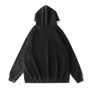 Wholesale Hot Selling DTG Printed Zippup Oversized Autumn Windproof 100% Polyester 350g Front Logo Streetwear Vintage Zip Hoodie - Product Image 2