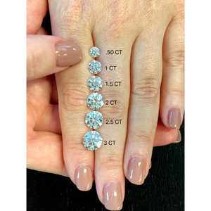 1,0-3.0cts Anillo de diamante redondo cultivado en laboratorio - Product Image 1