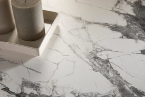 Modern Luxurious White Marble 1620x3240mm Italy Sintered Stone 5/12mm Invisible White Polished <b>Matt</b> Custom Cladding Countertops - Product Image 2