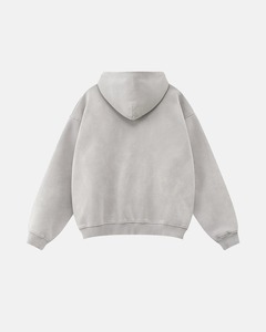 Grey Vintage Hoodie-Loose Fit Autumn Casual Fashion Fleece Sweatshirt-Windproof & Anti-Pilling <b>Pullover</b> for Daily Wear - Product Image 3