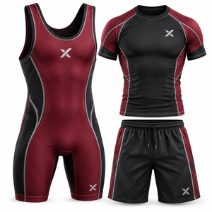 Vêtements et justaucorps de lutte pour hommes |   Rouge Noir Bleu Orange Violet |   Fabricant OEM ODM |   Vêtements de sport et d'arts martiaux | - Product Image 1