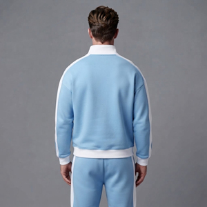 Top Selling 100% Cotton Fleece Men's Embroidered Oversized <b>Zipper</b> <b>sweatshirt</b> Boxy Fit Drop Shoulder 2 tone <b>Sweatshirt</b> for men's - Product Image 3