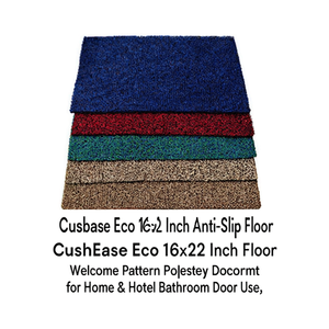 Tapis de sol antidérapant CushEase Eco 16x24 pouces, motif de bienvenue, en polyester, pour la maison et l'hôtel, pour les portes de salle de bain - Product Image 3