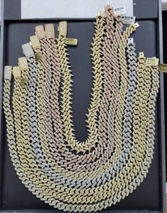 Collier personnalisé VVS Lab CVD Diamond Bust Down avec nom, chaîne cubaine en argent 925 plaqué or, montre Moissanite pour femme élégante Reloj - Product Image 1