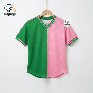 T-shirt en coton grec à col rond pour femme, broderie Alpha Kapa Soror, sur mesure, écologique, respirant, jersey, nouveau design tendance - Product Image 1