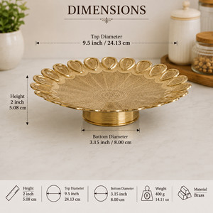 Bol de service décoratif en laiton SHUBHAM en forme de paon, plateau pour mithai, fruits secs, chocolat, pour mariage, anniversaire et cadeaux - Product Image 5