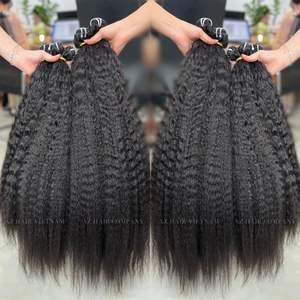 Extensions de cheveux vierges humains lisses et crépus de qualité 12A, fournisseur de cheveux en gros, cheveux vietnamiens bruts doux - Product Image 1