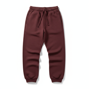 PRO ENTERPRISES Pantalon de survêtement en coton bordeaux pour homme, taille élastique, décontracté, avec poches latérales, léger, tricoté, antistatique, résistant aux acides - Product Image 1