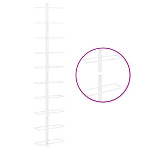 Porte-bouteilles mural en métal blanc pour 10 bouteilles - Product Image 5