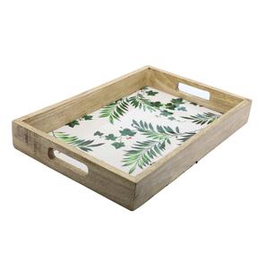 Plateau en bois de qualité supérieure avec design personnalisé, plateau de service pour table basse, plateau de rangement alimentaire imprimé, en vente - Product Image 6
