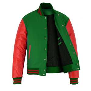 Chaqueta de invierno para hombre, estilo casual y urbano, 100% lana y cuero, chaqueta varsity para hombre, chaquetas de calidad. - Product Image 4