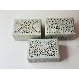 Boîte à bijoux multifonctionnelle personnalisée en marbre avec motif floral, design moderne fait main, haute qualité, meilleur prix - Product Image 1