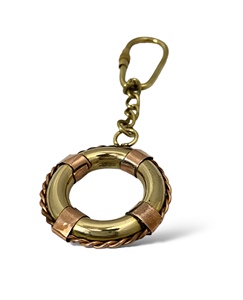 Porte-clés en métal Life Tube, anneau porte-clés tube de sauvetage nautique, support de clés marin vintage, cadeau promotionnel pour les voyages, les activités de plein air et les marins - Product Image 4