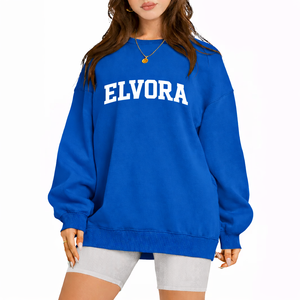 Ladies Sweatshirt for Women Relaxed Fit Crewneck Long Sleeve Cotton <b>Blend</b> Pullover Comfortable Autumn Winter Daily Wear - Product Image 1