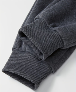 Boys Solid Color Knitted Sweatpants Elastic Waist Long Casual Pants Pockets Midweight Breathable Eco-Friendly Customized Color - Product Image 3