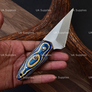 Couteau de cou Kiridashi personnalisé 3 pouces en acier inoxydable, pointe biseautée en bois, couteau utilitaire fixe compact EDC, ODM OEM, faible MOQ - Product Image 2