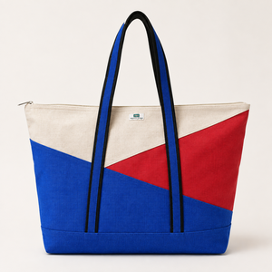 <b>Large</b> Colorblock Dyed Jute <b>Beach</b> Tote <b>Bag</b> 60x41x14cm Reusable Custom Logo Wholesale Private Label OEM ODM Manufacturer Exporter - Product Image 5