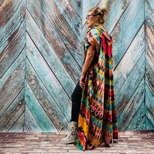 Modèle moderne très tendance, col en V profond décontracté, fait main, tie-dye, motif cachemire, écologique, bandeau une pièce, style bohème, pour la plage, l'été, les stations balnéaires et les soirées - Product Image 2