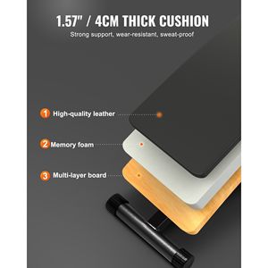 Panca Pieghevole Curva per Addominali in Acciaio Rinforzato da 500 Libbre, 5 Altezze Regolabili, Design Antiscivolo - Product Image 4