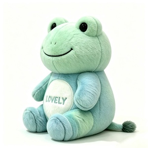 ของเล่นตุ๊กตากบหน้ากลมปักท้องตุ๊กตากบอ้วนน่ารักสีพาสเทลสำหรับให้เป็นของขวัญ - Product Image 1