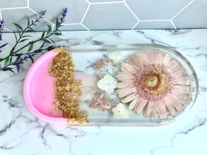 Plateau en résine effet marbre, plateau élégant en résine aspect pierre pour la décoration moderne du salon, plateau de service en gros, accessoire - Product Image 6