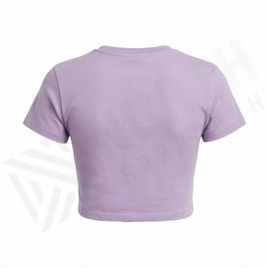 เสื้อยืดครอปท็อปทรงบ็อกซี่ แขนเสื้อแบบดรอปโชว์เดอร์ สำหรับผู้หญิง สไตล์ลำลองฤดูร้อน แฟชั่นพรีเมียม เซ็กซี่ - Product Image 2