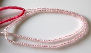 ลูกปัดโรสควอตซ์ธรรมชาติทรงกลมเหลี่ยมเพชรพลอย คุณภาพเยี่ยม ตัดเรียบเนียน เหมาะสำหรับทำเครื่องประดับ - Product Image 6