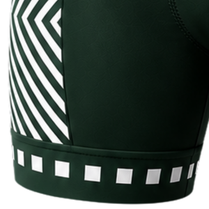 Dark Green White <b>Cycling</b> <b>Shorts</b> Custom <b>Padded</b> Breathable Quick Dry Stretch Bicycle Racing Road Bike Training Performance Wear - Product Image 2