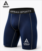Shorts de compression unisexe à séchage rapide et respirants, pour l'entraînement sportif, taille mi-haute, coupe ajustée, pour la course et la gym en été