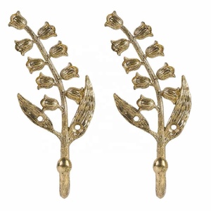 High Quality Metal Coat <b>Hooks</b> with Floral Design Metal <b>Wall</b> <b>Hooks</b> for Entryway Bathroom Bedroom Farmhouse Decoration - Product Image 1