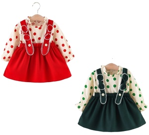 Vestido de manga larga con volantes para niñas, ropa cómoda para bebés y niños pequeños - Product Image 1