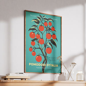 Arte de pared navideño, póster con ilustración botánica de planta de tomate, decoración de pared de cocina escandinava, impresión en lienzo - Product Image 3