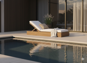 Chaise longue d'extérieur Lavina Sun en teck massif d'Indonésie pour les distributeurs internationaux, qualité export. - Product Image 5