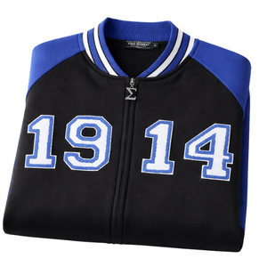 Chaqueta de Forro Polar Negra Phi Beta Sigma 1914, Ropa de Fraternidad Griega con Estilo Universitario Clásico, Cálida y Cómoda - Product Image 6