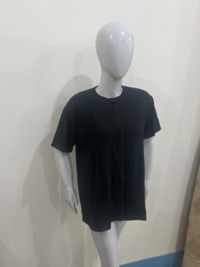 patient Mastectomy Recovery Shirt with Zipper <b>Drain</b> Pockets & Fasteners to Hold Drainage Tubes - Product Image 2
