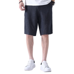 Pantalon en lin décontracté haut de gamme pour hommes Nouveau style Short ample imprimé numérique Teint uni et tricoté pour hommes 2026 - Product Image 1