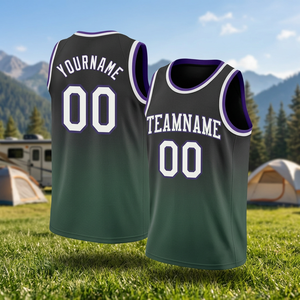 Camiseta de Baloncesto Sublimada Personalizada, Negra y Verde, Sin Mangas, Cuello en V, Unisex, Transpirable, con Impresión del Nombre del Equipo para Adultos - Product Image 4
