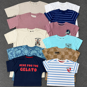 เสื้อยืดเด็กขายส่ง ผ้าฝ้าย แขนสั้น พิมพ์ลายตัวอักษร ลายการ์ตูนหลากหลายแบบ เสื้อเด็ก ขายส่งจำนวนมาก เสื้อยืดเด็กเล็กแบบกำหนดเอง OEM BD - Product Image 5