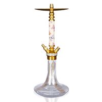 Chicha décorative en verre pour l'aménagement de salons arabes et accessoire de fumage élégant au design artistique unique