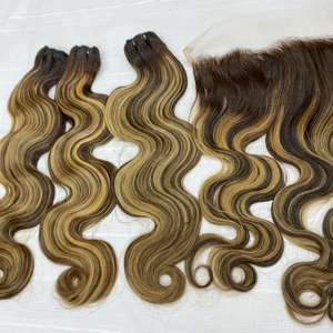 Vente en gros de haute qualité tendance Mix Color Body Wave paquets de cheveux humains vietnamiens pour les femmes noires vendeurs - Product Image 6
