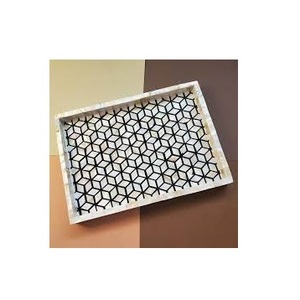 Best Price Wholesale Custom Mother of Pearl Serving Tray 100% Handmade Good Quality Food Serving Tray Wholesale Handicrafts - Product Image 1