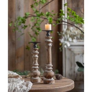 Wooden and Metal <b>Candle</b> Holders & <b>Candle</b> Stand Rustic Handmade Christmas Home Decor <b>Gift</b> for Mom - Product Image 3