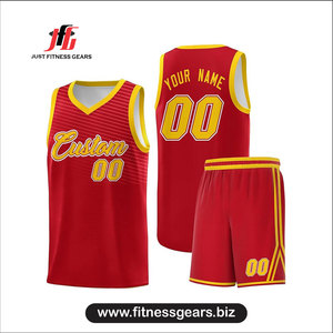 ชุดเสื้อบาสเก็ตบอลสั่งทำพิเศษ Just Fitness Gears สีม่วงน้ำเงิน ลายเรขาคณิต คอวี แขนกุด ผ้าตาข่าย สำหรับผู้ใหญ่ - Product Image 5