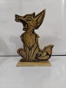 Animaux en bois : cerf en bois, renard en bois, chakal en bois, tortue en bois, éléphant en bois - Product Image 4