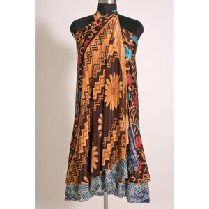 Women's Vintage Floral Printed Silk Maxi <b>Wrap</b> Skirt Handmade Bohemian - Product Image 3