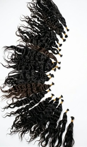 Cheveux humains naturels noirs bruts en vrac, non traités, Remy, à trame unique, pour tressage - Product Image 2